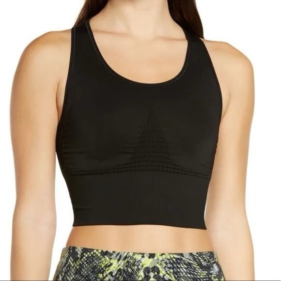 Sweaty Betty Stamina Longline Sports Bra Black Size - XL EUC - Picture 1 of 5